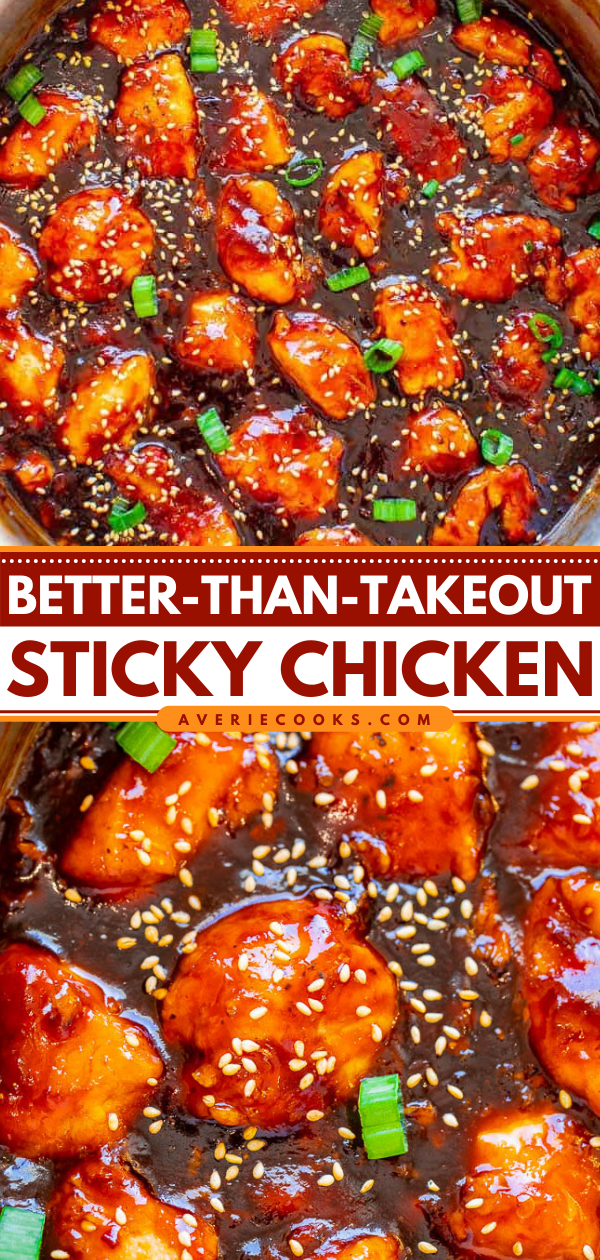 Asian Sticky Chicken (Better Than Takeout!) - Averie Cooks