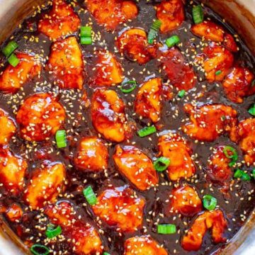 Better-Than-Takeout Sticky Chicken - Averie Cooks