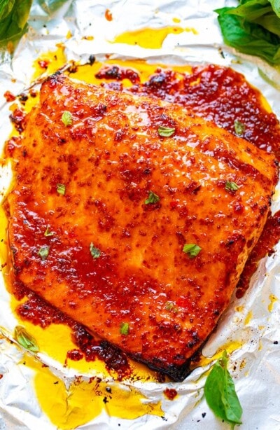 Grilled Honey Glazed Salmon - Averie Cooks