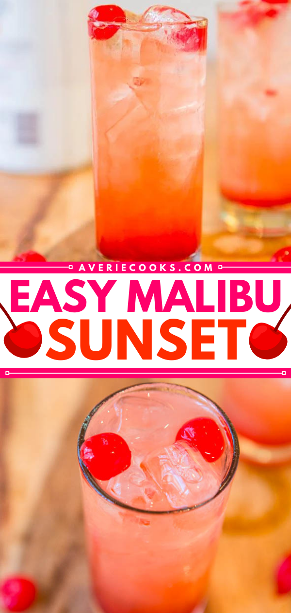 Malibu Sunset (Fruity Recipe!) | Averiecooks.com