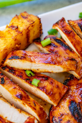 Hawaiian Grilled Chicken and Pineapple - Averie Cooks