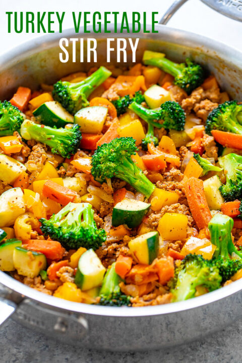 Healthy Ground Turkey Stir-Fry - Averie Cooks