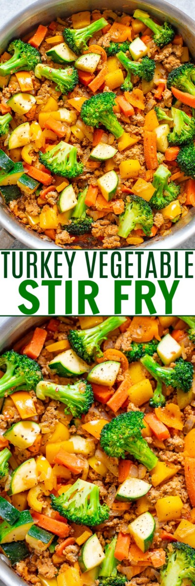 Healthy Ground Turkey Stir-Fry - Averie Cooks