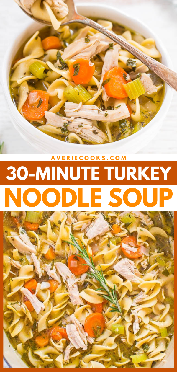 30 Minute Leftover Turkey Noodle Soup - 59