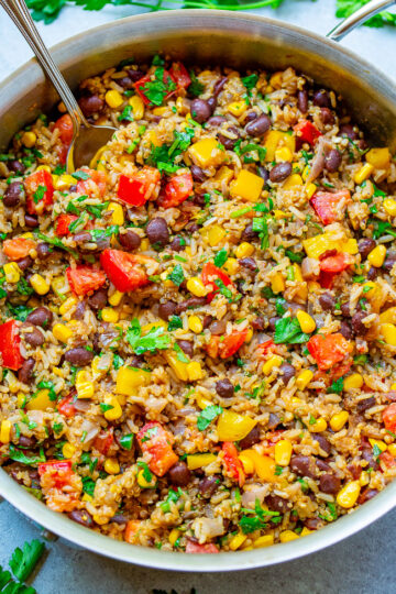 Mexican Rice and Black Beans Medley - Averie Cooks