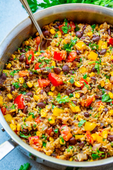 Mexican Rice and Black Beans Medley - Averie Cooks