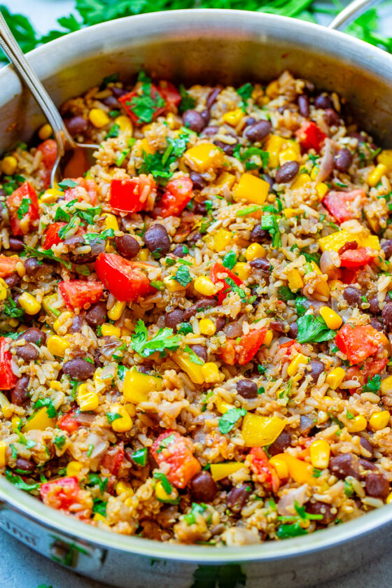 Mexican Rice and Black Beans Medley - Averie Cooks