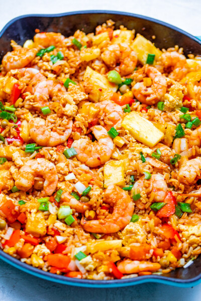 30-minute Pineapple Shrimp Fried Rice - Averie Cooks