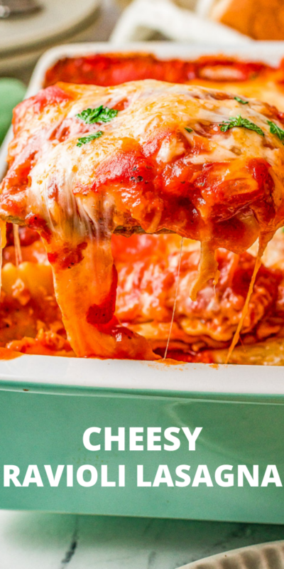 Cheesy Ravioli Lasagna - Averie Cooks