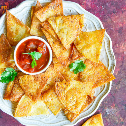 Oven Baked Tortilla Chips Recipe - Appetizer Addiction