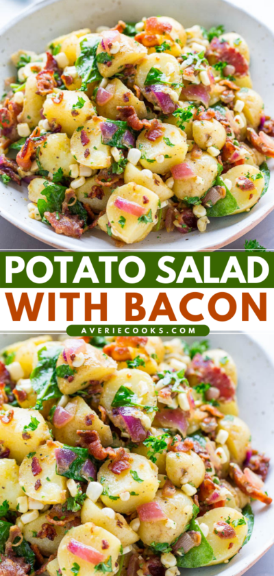 Potato Salad with Bacon (BEST EVER!) - Averie Cooks