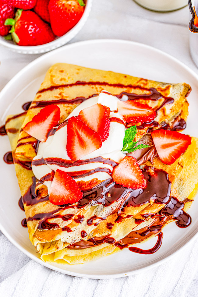 french crepes with nutella