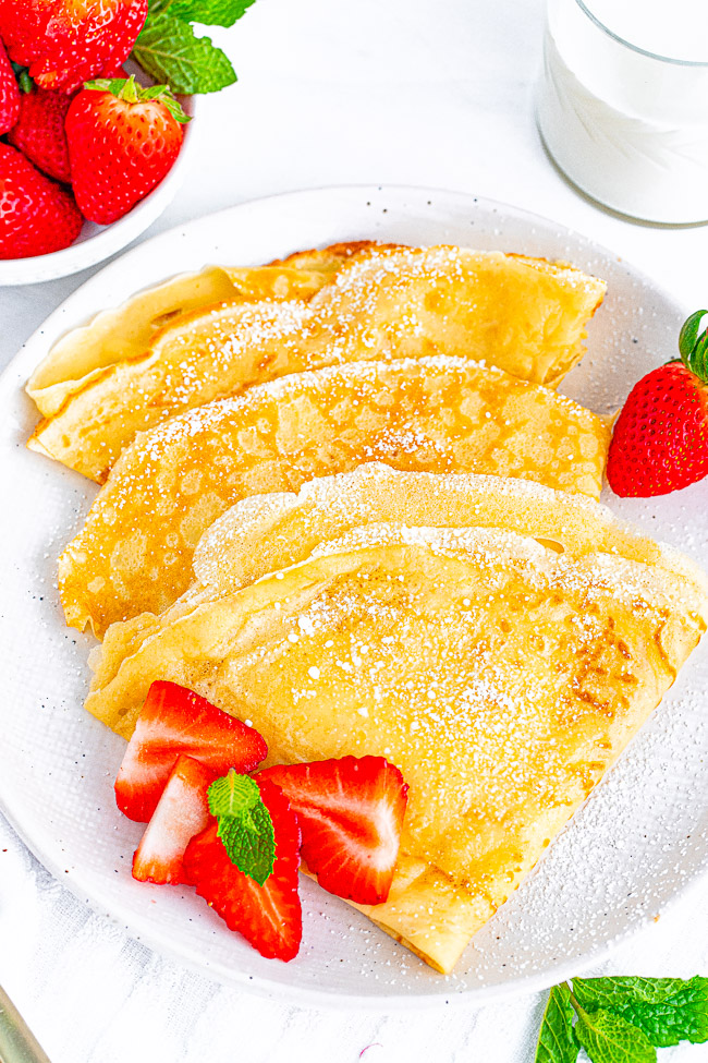 Classic French Crepes (Easy Crepes Recipe) - The Flavor Bender