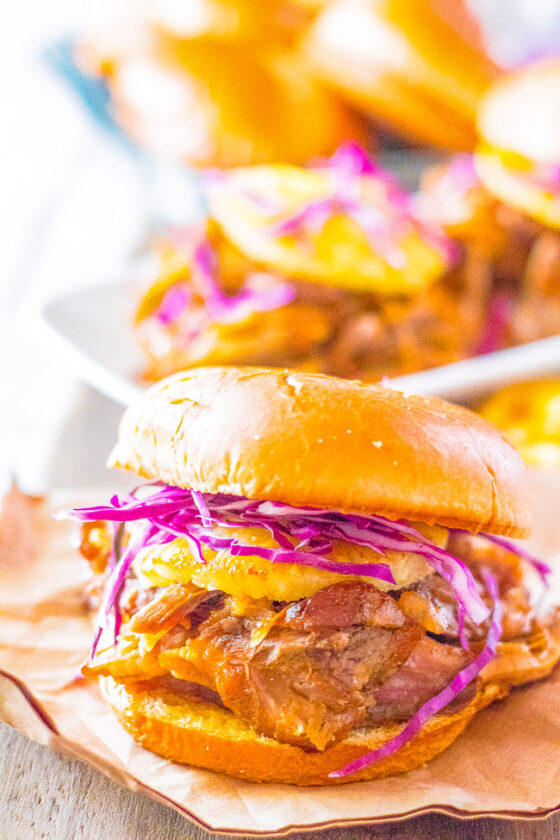 Slow Cooker Hawaiian Pulled Pork Averie Cooks