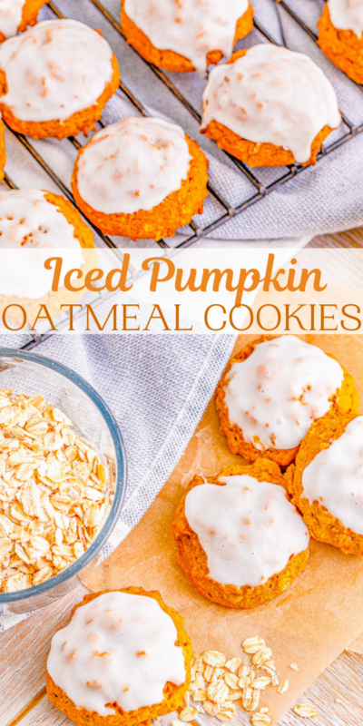 Super Soft Pumpkin Oatmeal Cookies - Averie Cooks