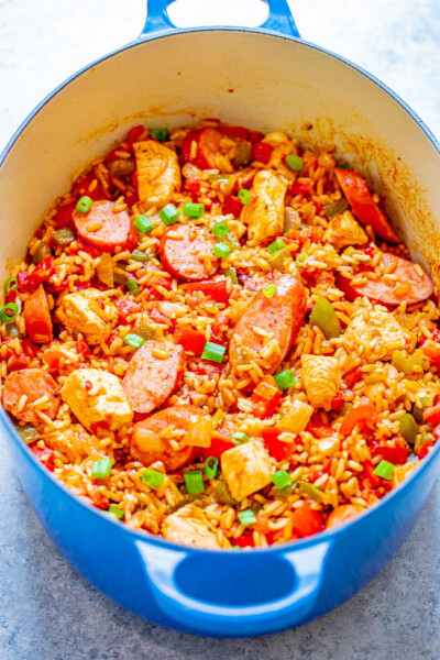 EASY Chicken And Sausage Jambalaya - Averie Cooks