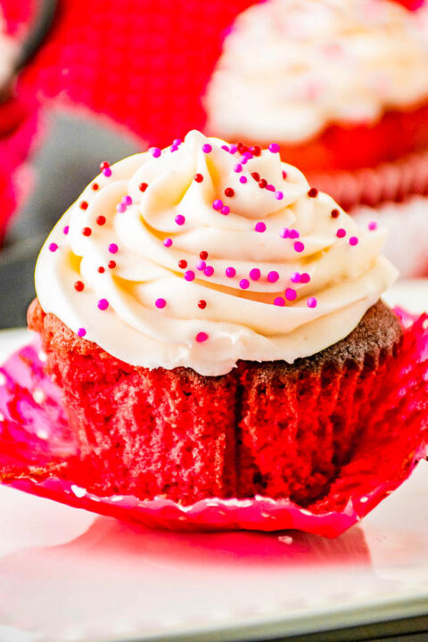 The BEST Red Velvet Cupcake Recipe (with Filling!) - Averie Cooks