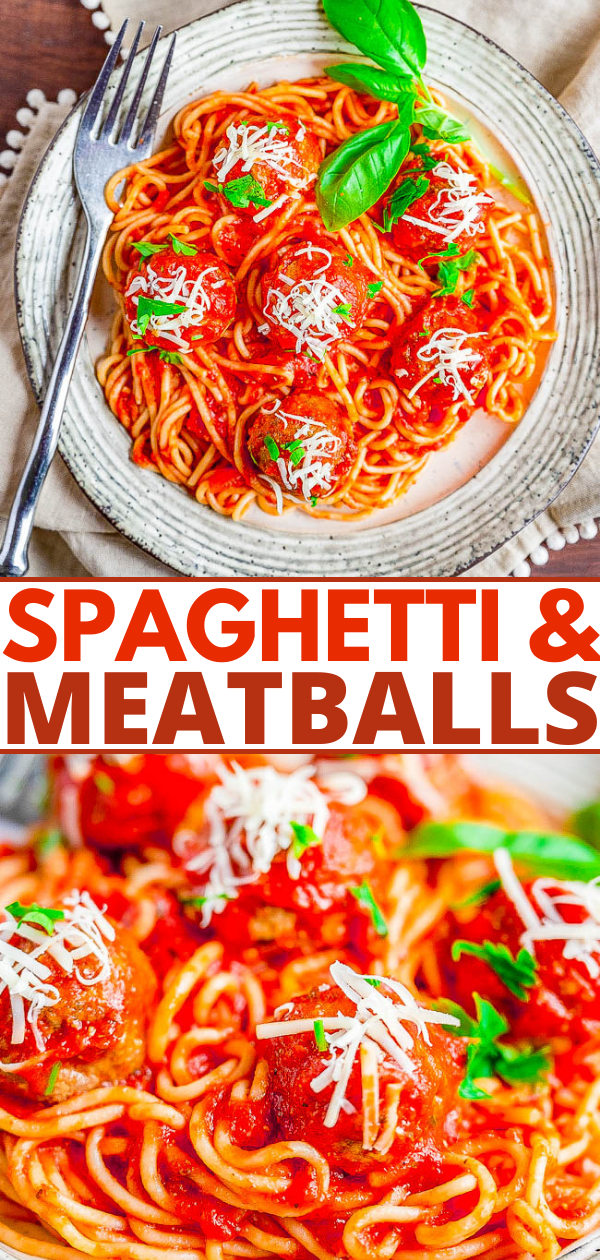 Homemade Spaghetti and Meatballs - Averie Cooks