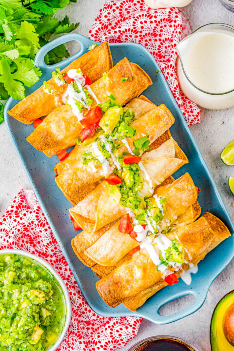 Air Fryer Chicken Taquitos - Averie Cooks