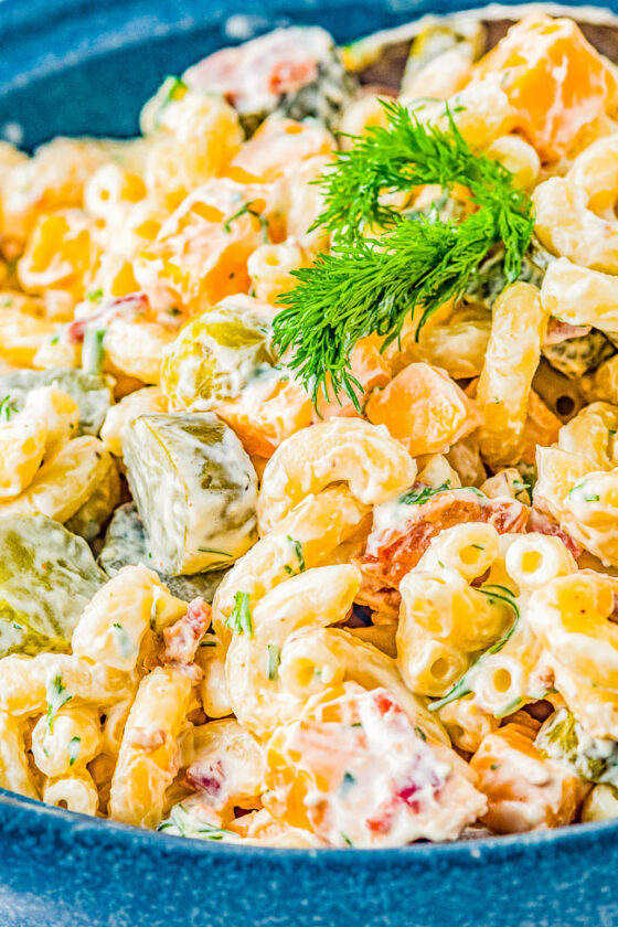 Dill Pickle Pasta Salad - Averie Cooks