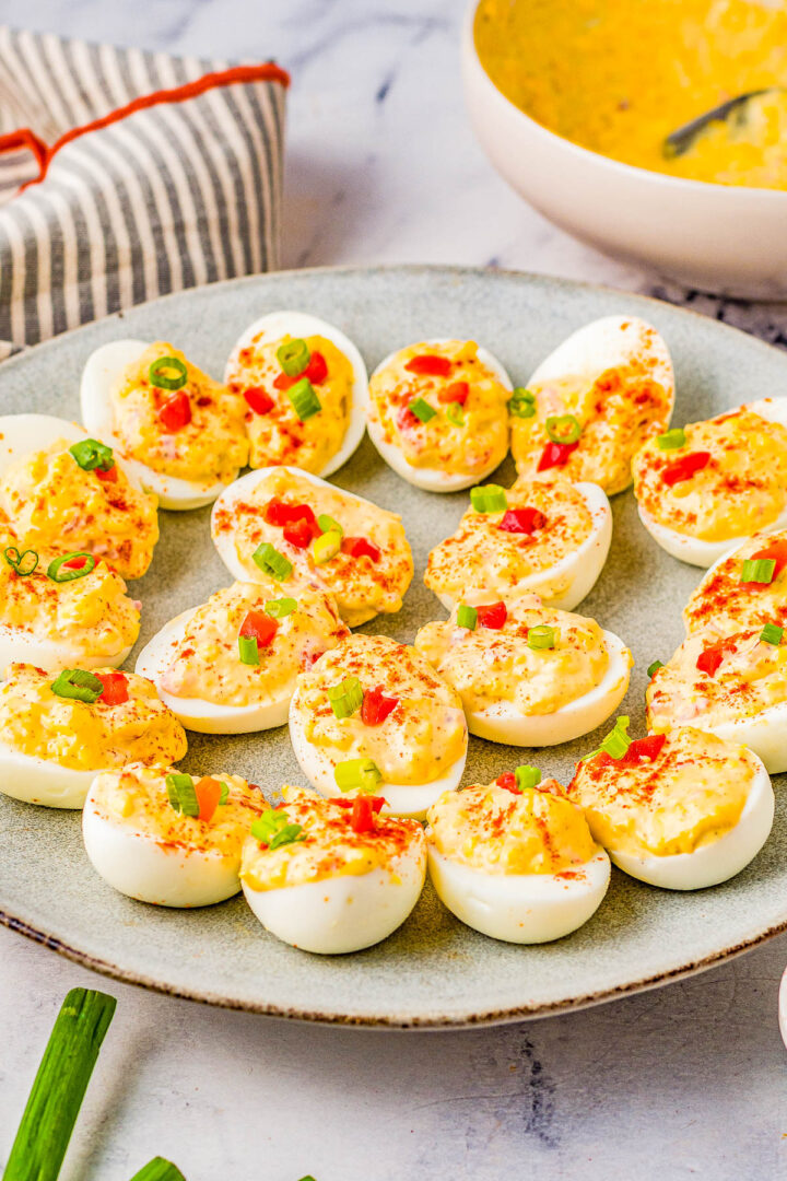 Pimento Cheese Deviled Eggs - Averie Cooks