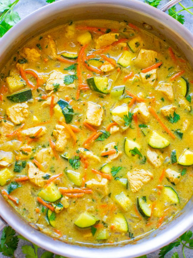 Thai Yellow Curry Recipe (with Chicken) - Averie Cooks
