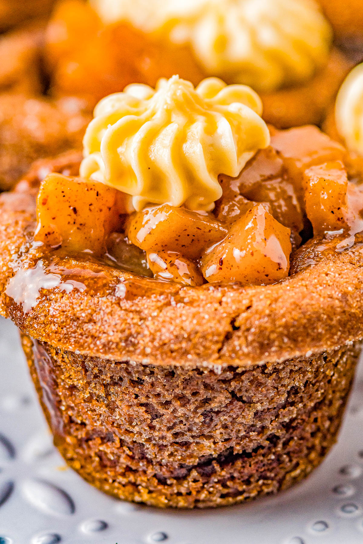 Spiced Caramel Apple Cookie Cups - Averie Cooks