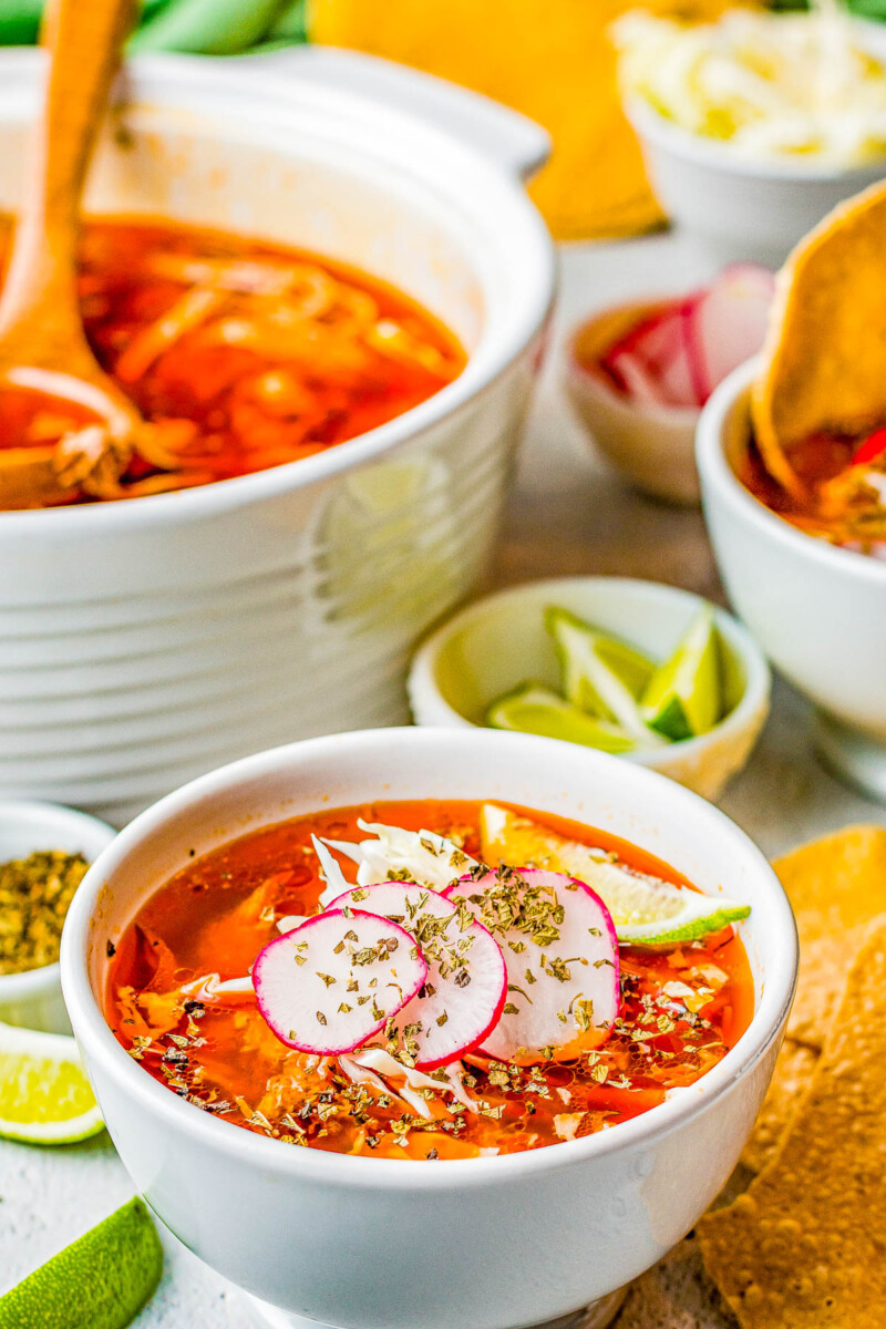 Pozole Rojo (Red Pork Pozole Soup) Averie Cooks