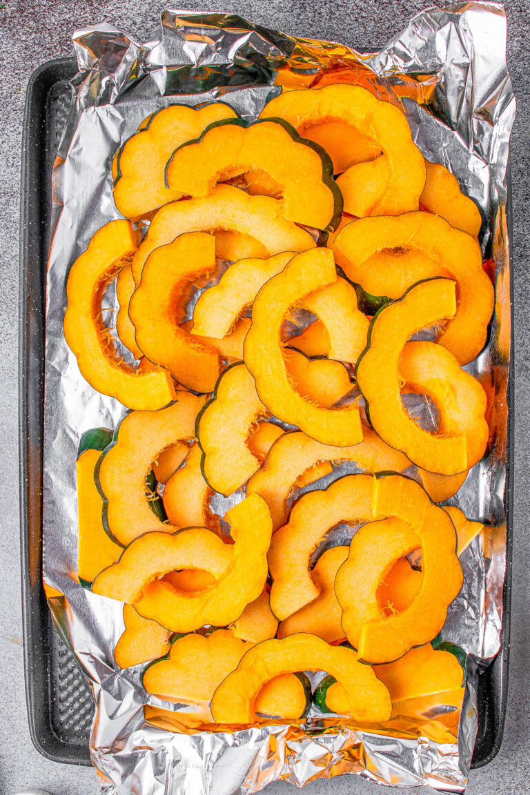 Sweet And Spicy Roasted Acorn Squash Slices Averie Cooks