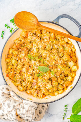 Easy Homemade Stovetop Stuffing - Averie Cooks