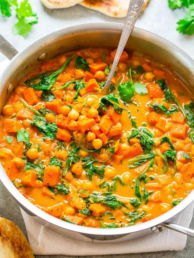 Sweet Potato And Chickpea Coconut Curry Averie Cooks