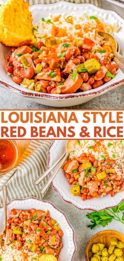 Red Beans and Rice (with Sausage!) - Averie Cooks