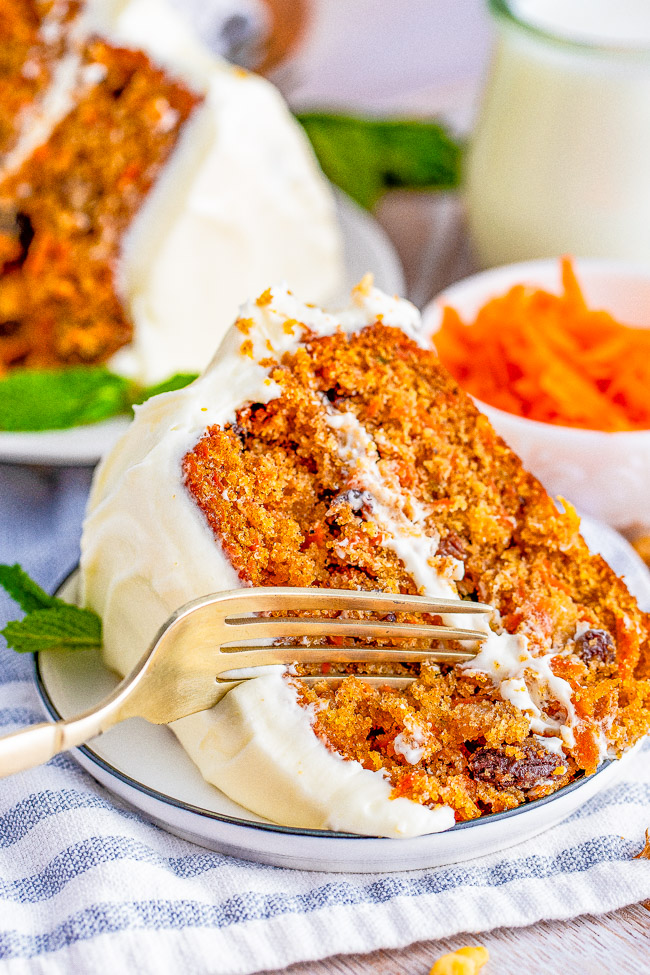 Layered Carrot Cake With Cream Cheese Frosting - Averie Cooks