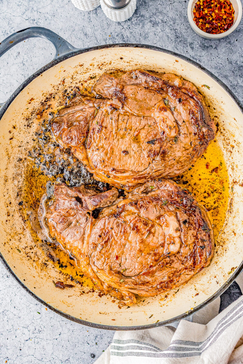 Garlic Butter Steak and Potatoes Skillet - Averie Cooks