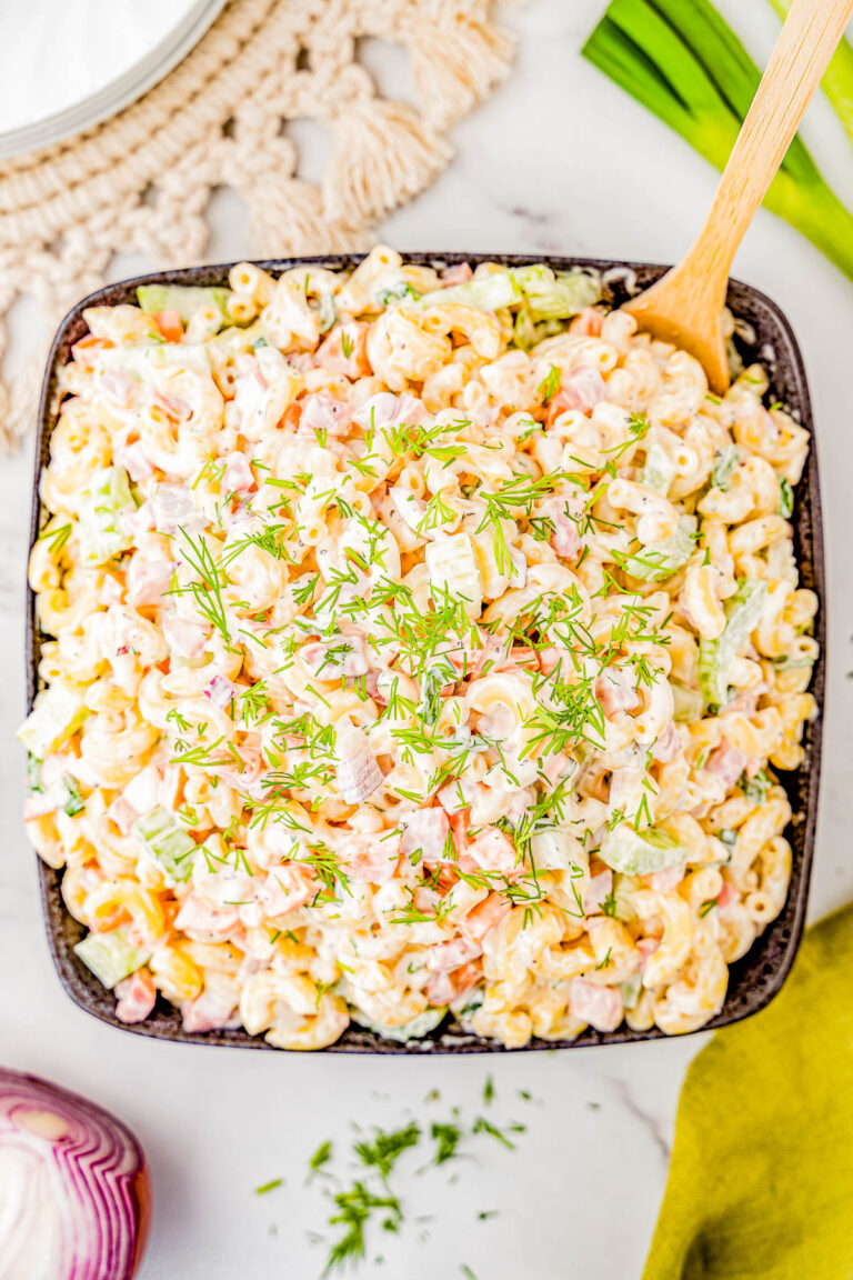 Macaroni Salad Creamy Homemade Dressing Averie Cooks