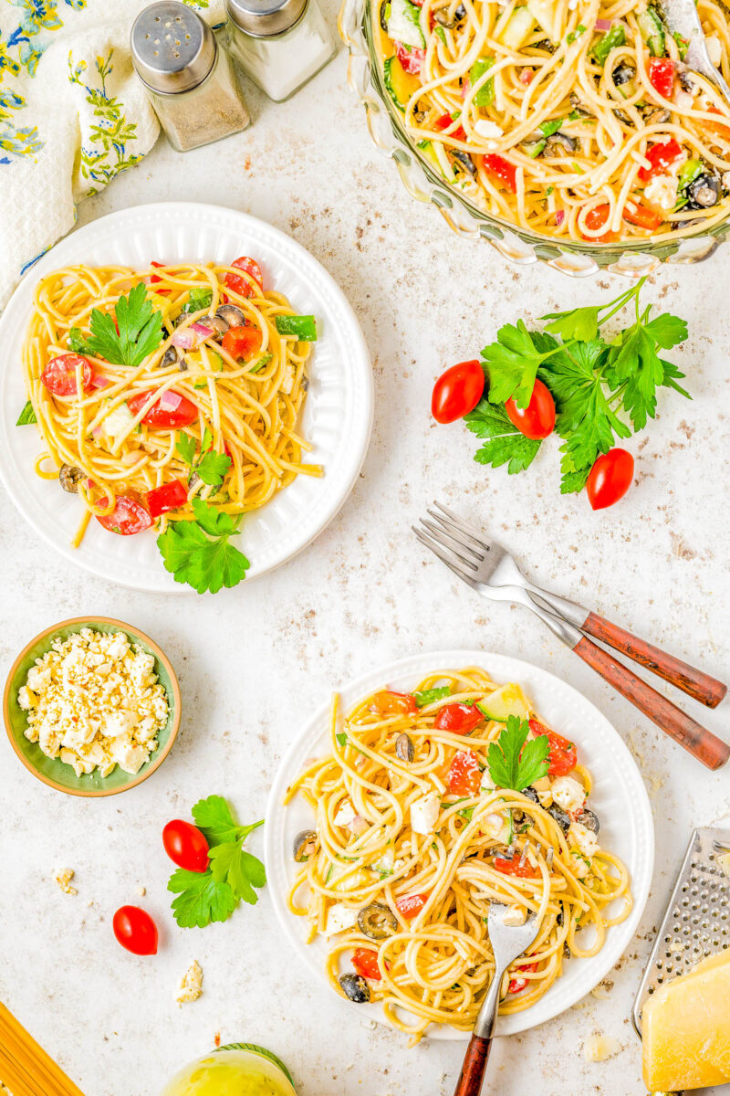 Cold Spaghetti Pasta Salad - Averie Cooks