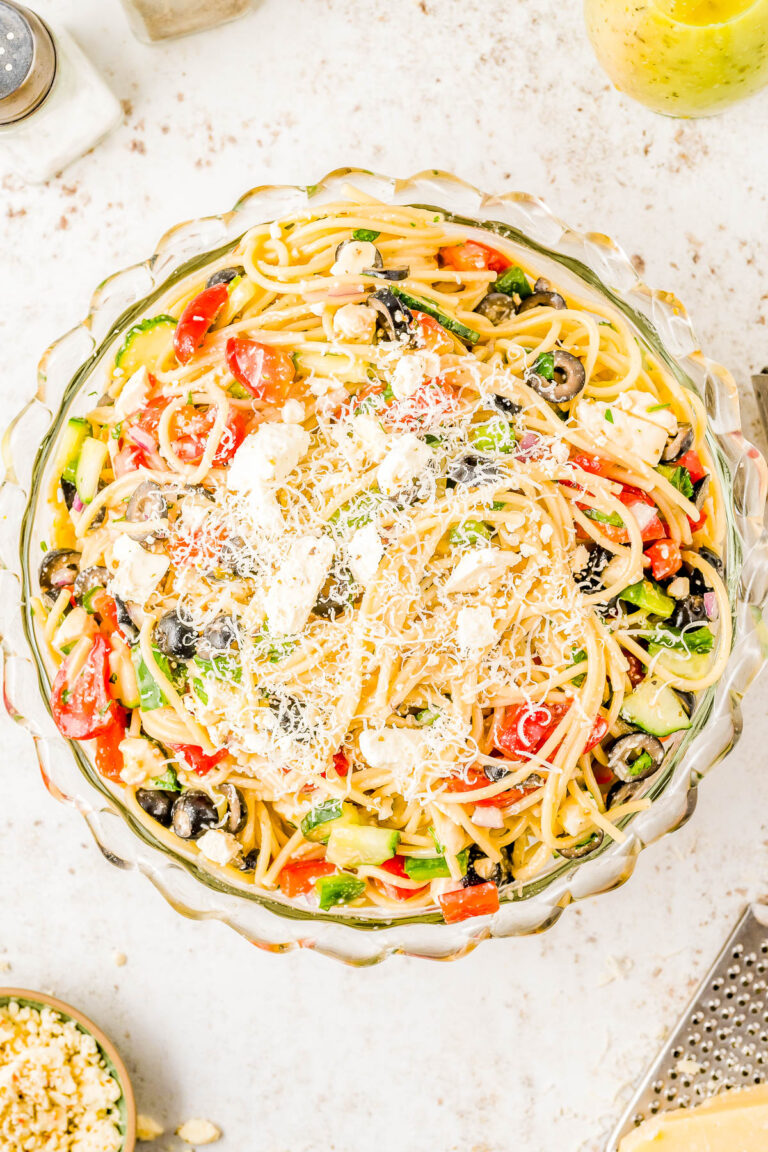 Cold Spaghetti Pasta Salad - Averie Cooks