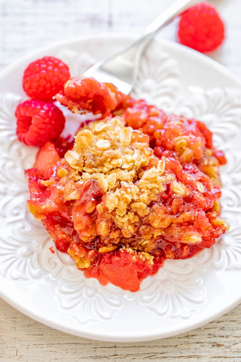 Raspberry Crisp Fresh Or Frozen Berries Averie Cooks