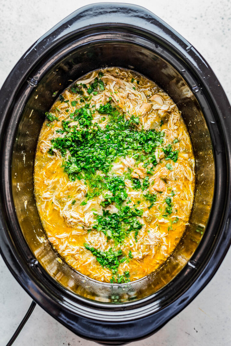 Slow Cooker Green Chile Chicken - Averie Cooks