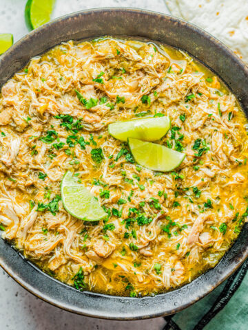 Slow Cooker Green Chile Chicken - Averie Cooks