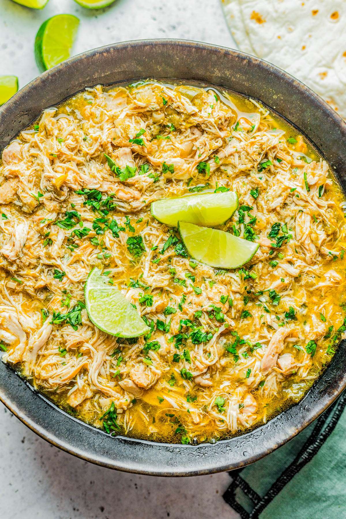 GREEN CHILI SLOW COOKER CHICKEN