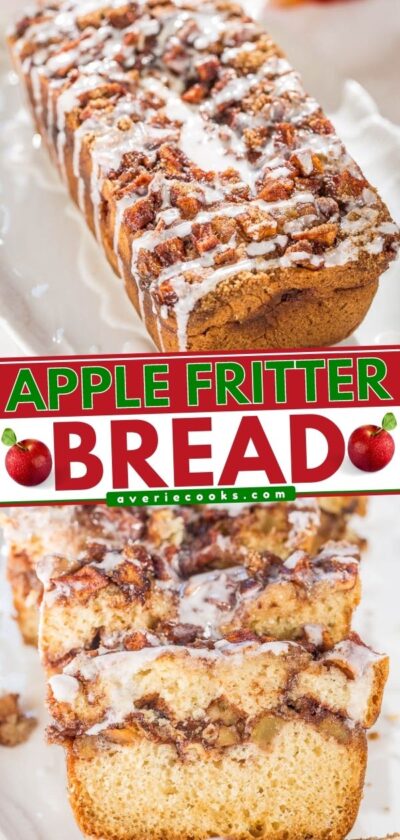 Glazed Apple Fritter Bread Recipe - Averie Cooks