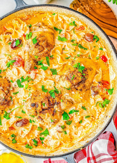 Mediterranean Baked Crispy Chicken and Pasta