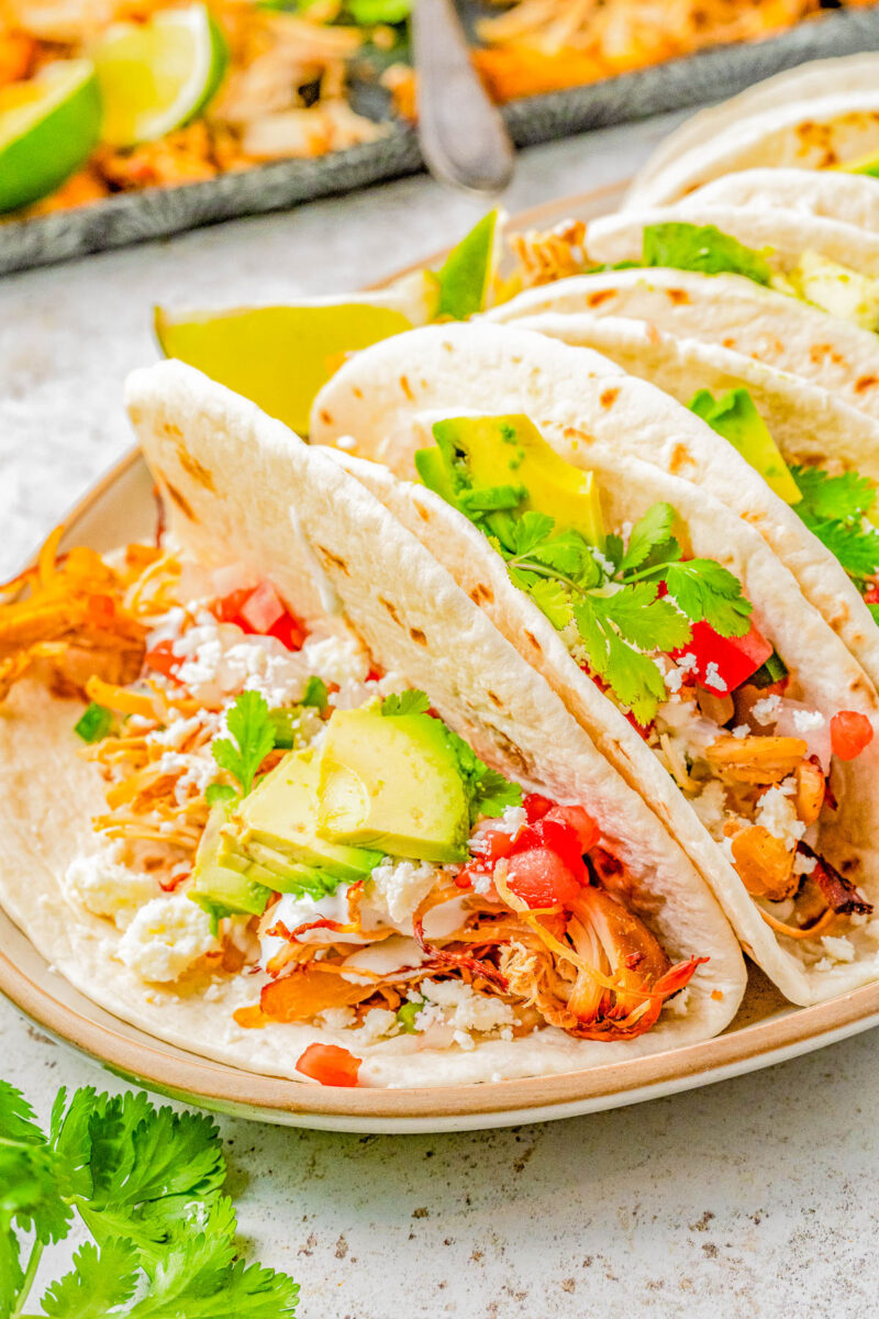 Slow Cooker Chicken Carnitas - Averie Cooks