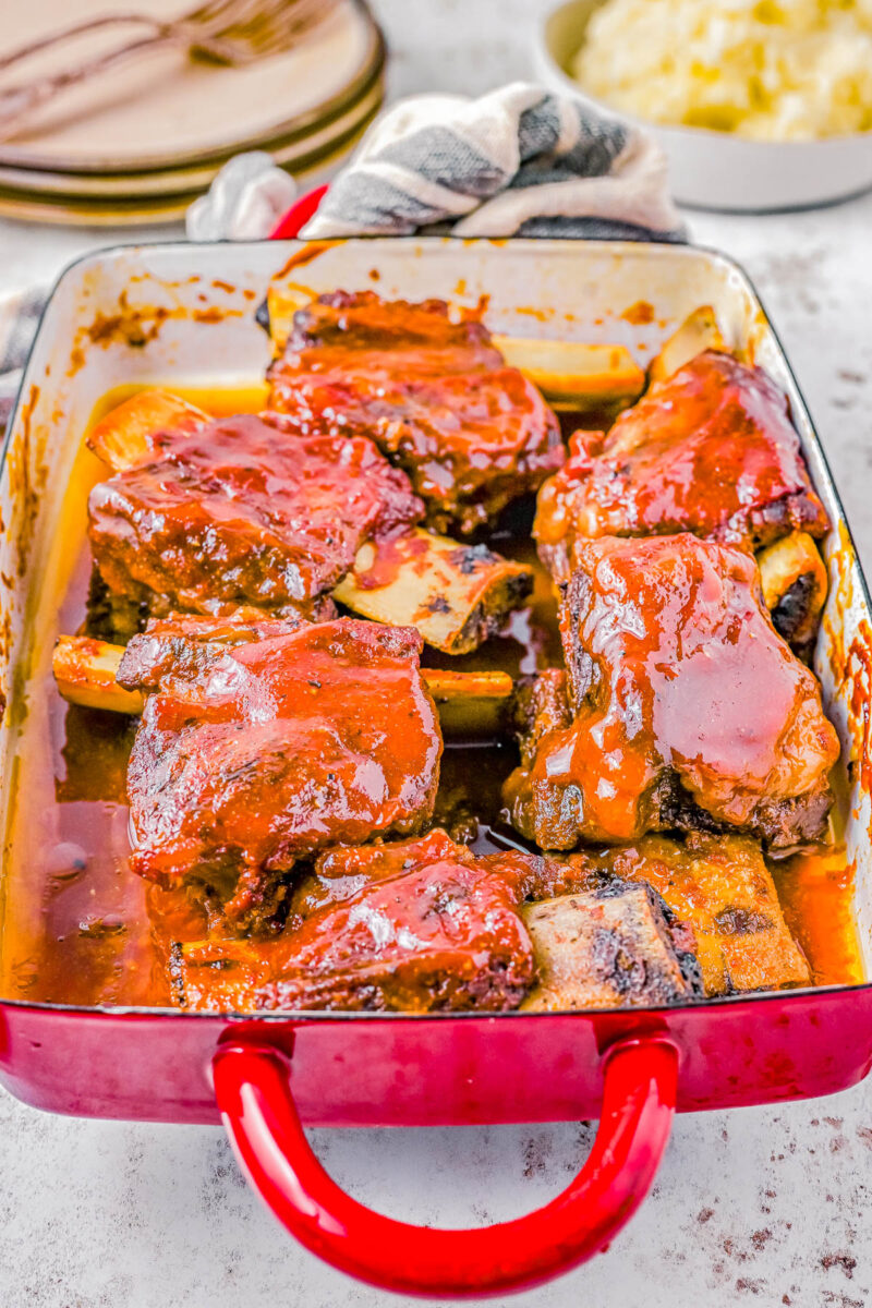 Oven Baked BBQ Beef Short Ribs Recipe - Averie Cooks