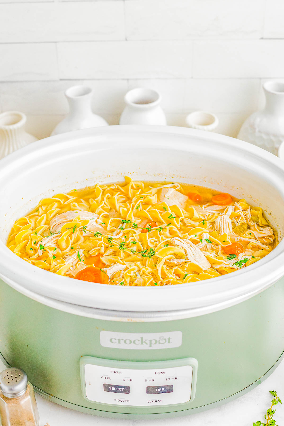 Crockpot Chicken Soup - Slow Cooker Chicken Noodle Soup