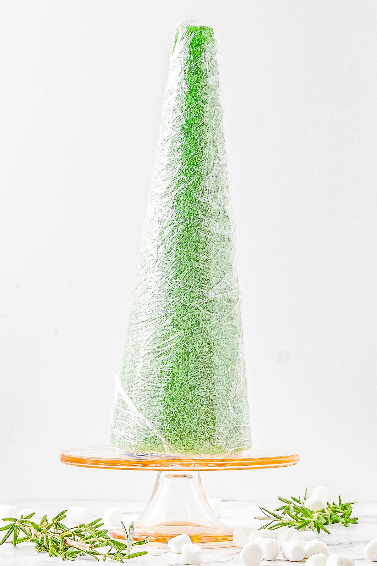 Christmas Fruit Tree. Easy easy! Toothpicks and a green styrofoam cone.