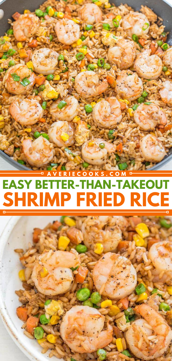 Easy Better-Than-Takeout Shrimp Fried Rice - Averie Cooks