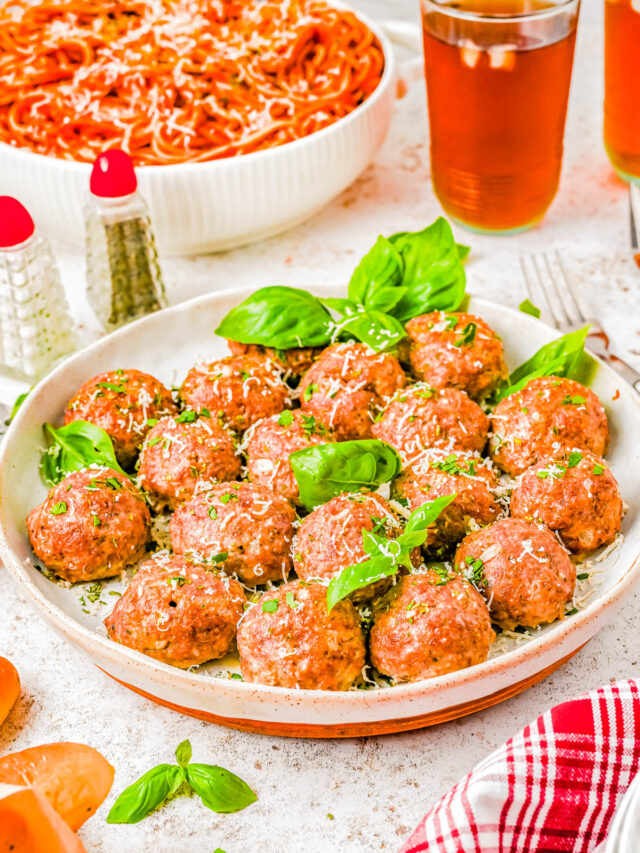 30 Minute Baked Italian Meatballs Averie Cooks