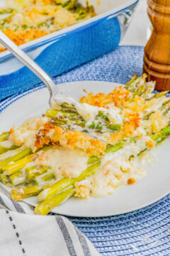 Easy Cheesy Asparagus Casserole - Averie Cooks